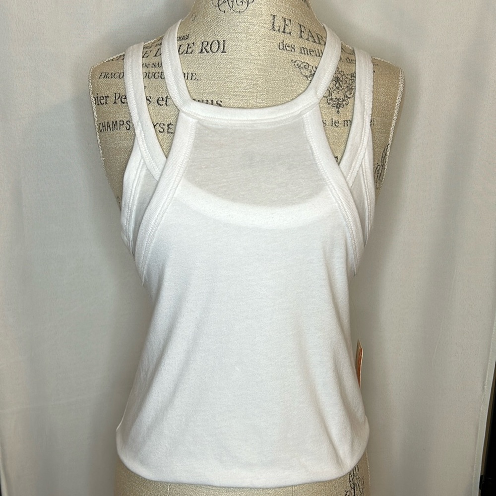 NWT FP Movement Double Layer Cropped Tank - White
